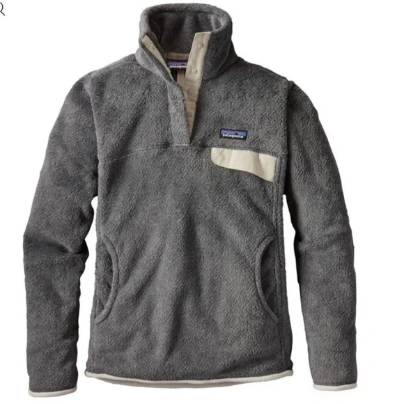 Patagonia Women's Re-Tool Snap-T Pullover Feather Grey Fleece Pullover Medium - Picture 1 of 4